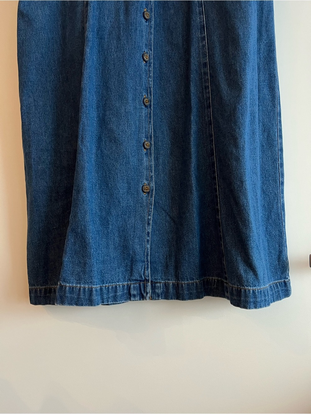Maxi Denim Button-Front Shirt Dress - Blue Erika & Co Vintage - Picture 6 of 14
